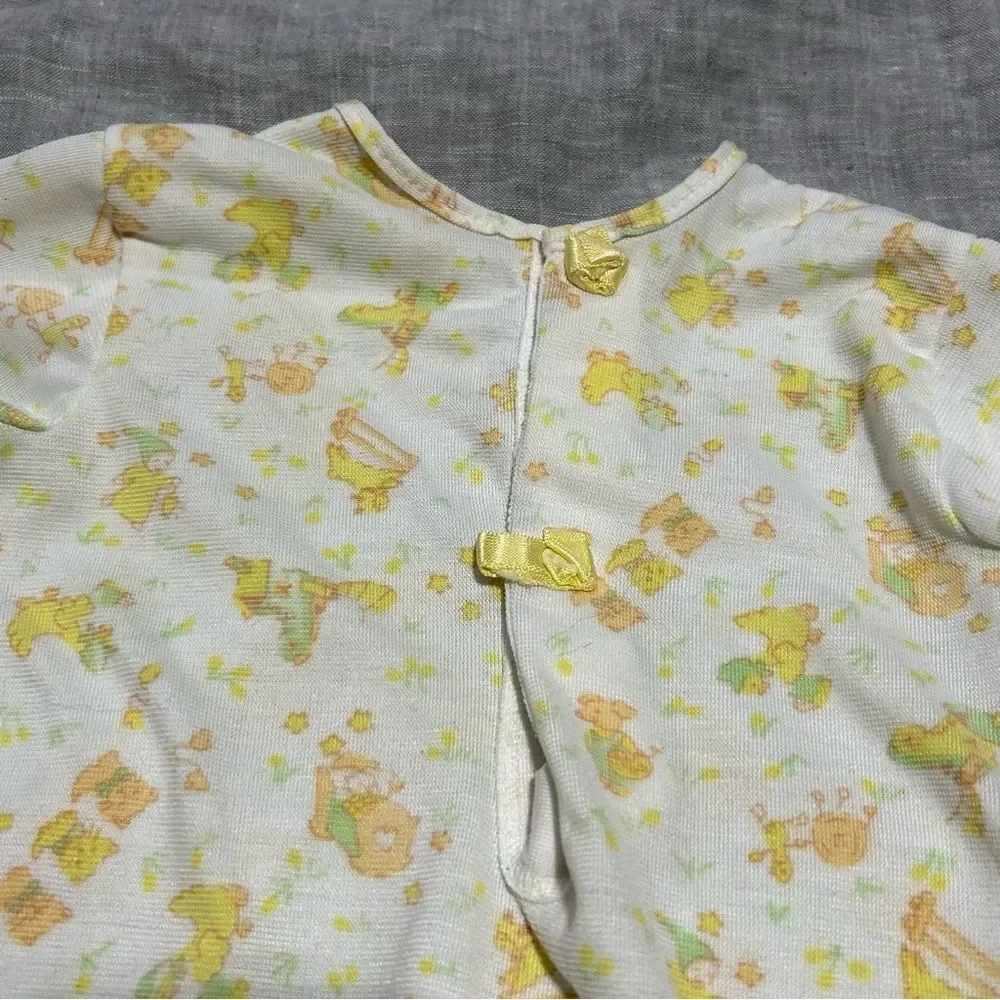 Vintage Carters Layette Size Rayon Yellow Sleep Sack One Piece